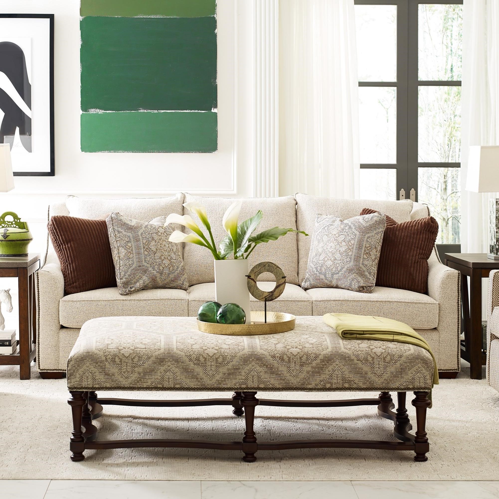 Kincaid Furniture Edison Transitional 96 Inch Grande Sofa with Nailhead Trim Powell's